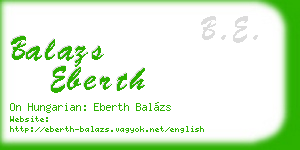 balazs eberth business card