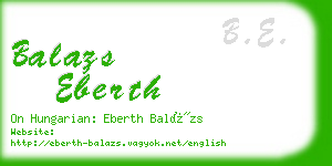balazs eberth business card